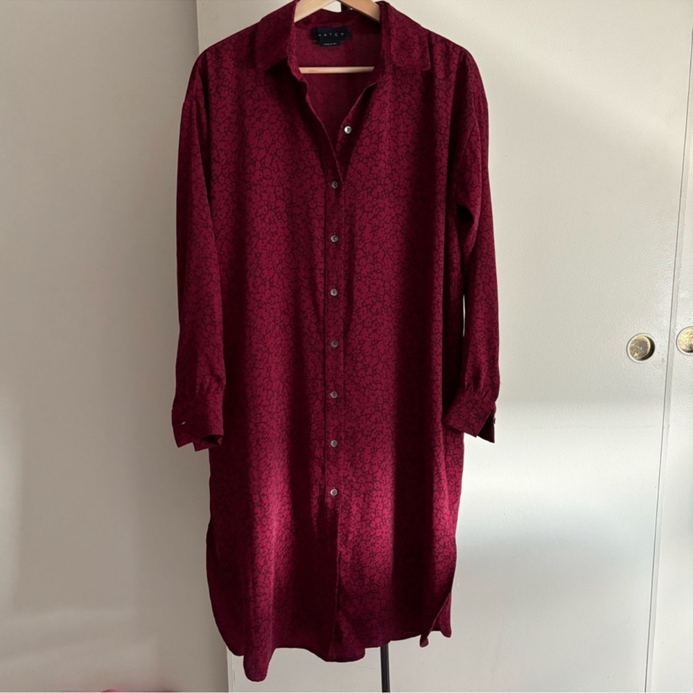 Hatch Midi Long Sleeve Shirt Dress
